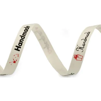 Stuha Bavlněná stuha šíře 10 mm Handmade Varianta: režná světlá, Balení: 22.5 m