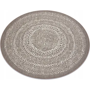 Koberec KOBEREC PROPLÉTANÝ kruh 120 cm TEČKY béžová #B1479