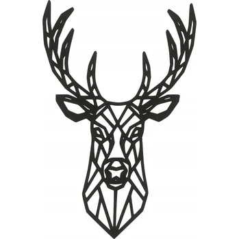 Obraz Nástěnná dekorace Ažurový obraz ČERNÝ JELEN JELÍNEK 3D 46 cm