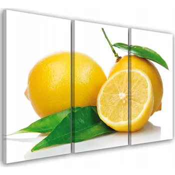 Obraz OBRAZ TRYPTYCH Ovoce Citrony 60x40