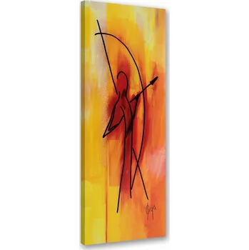 Obraz OBRAZ DO LOŽNICE Lovec Afrika NA PLÁTNĚ 50x150