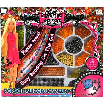 Dětské navlékací korálky KORÁLKY PRO DĚTI VELKÁ SADA NA VÝROBU BIŽUTERIE NÁRAMKŮ