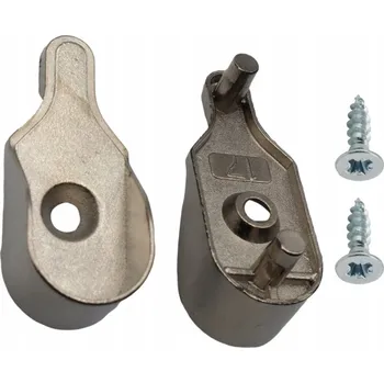 Věšák 2 x Držák tyče šatní skříně oválné + Vruty