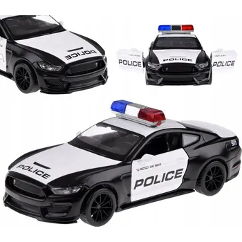 autíčko Hračka Jokomisiada Kovové policejní auto Ford Shelby GT350 v měřítku 1:32 se světelnou signali