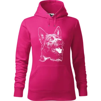 Dámská mikina Mikina - pes Německý ovčák Barva: Purpurová (40), Velikost: XS, Střih: Dámské