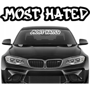 Samolepicí dekorace na vozidlo Samolepka na auto čelní sklo BLENDA Pruh Přední MOST HATED 60x10 BARVY