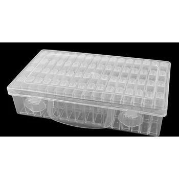 Úložný box Plastový box / zásobník 64 krabiček s abecedou Varianta: transparent, Balení: 1 ks