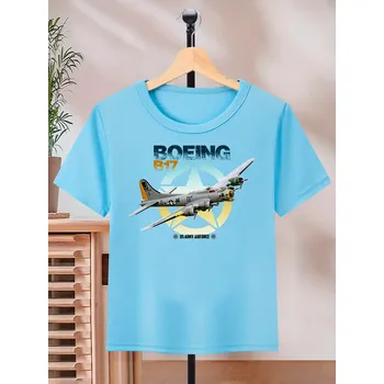 Chlapecké tričko STRIKER Dětské tričko Boeing B-17 Barva: Modrá, Velikost: 8 let