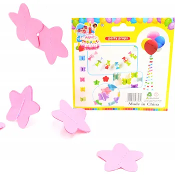 NAROZENINOVÁ DEKORACE ZÁVĚSNÁ GIRLANDA PAPÍROVÝ ŘETĚZ RŮZNÉ VZORY