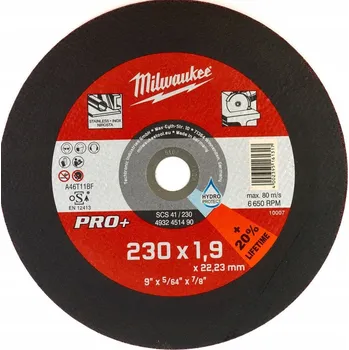 Řezný kotouč Řezací kotouč na kov 230X1,9 PRO+ Milwaukee