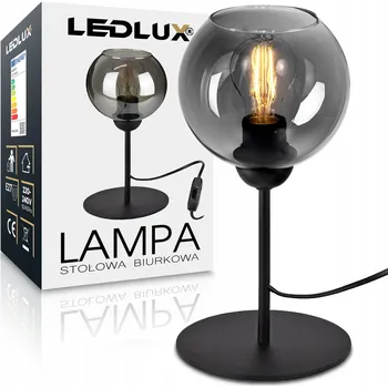 Lampička Noční Lampa Stolní lampa na psací stůl do ložnice Černá E27