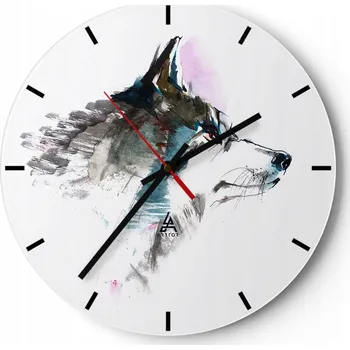 Hodiny Nástěnné hodiny do kuchyně 30x30 Abstrakce Skleněné hodiny do obýváku Tiché