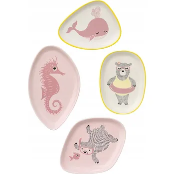 Talíř Talířek Bloomingville růžový porcelánový