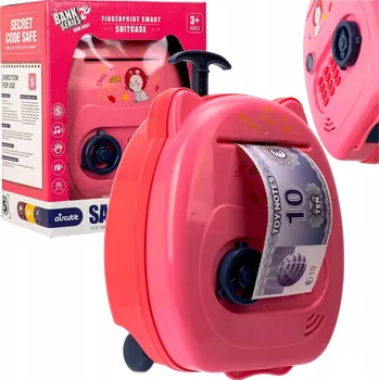 Pokladnička Bankomat Pokladnička pro Děti SEJF na KÓD PIN Bankovky Učení Spoření