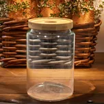 Skleněná dóza s bambusovým víčkem 900 ml