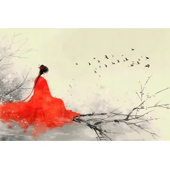 Plakát Plakát Diva na větvi bez rámu 91,5 x 61 cm