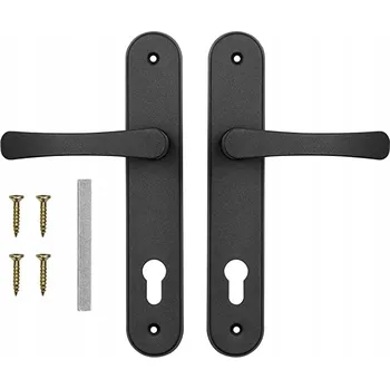 Dveřní kování Hliníková klika ke dveřím, rozteč 90 mm (pro vložku)