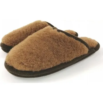 Dámské pantofle Vlněné Bačkory VEL 44 CAMEL Papuče