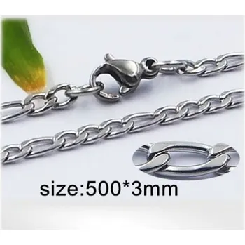 Řetízek Ocelový náhrdelník - 500x3mm - varianta 8