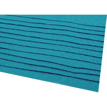 Nástroj na niť a příze Látková dekorativní plsť / filc 20x30 cm Varianta: 19 (F74) modrá tyrkys, Balení: 12 ks