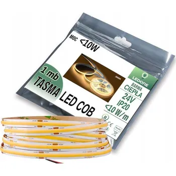 LED páska LED pásek COB 24V 1 metr Teplá bílá 3 roky záruka