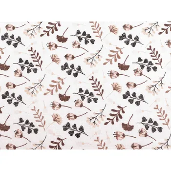 Bavlněná plenkovina / mušelín rostliny Varianta: 2 (248T) bílá hnědá, Balení: 1 m