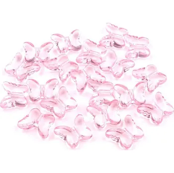Dětské navlékací korálky Plastové korálky motýl 15x18 mm Varianta: 6 růžová dětská, Balení: 20 ks