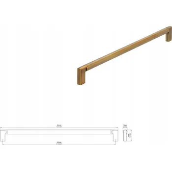Nábytkové kování Nábytková úchytka SIRO 2565-334ZN79ZN79 staromosaz kartáčovaná