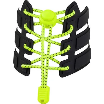 Tkaničky do bot Reflexní elastické samozavazovací tkaničky délka 120 cm Varianta: 3 (02) žlutozelená ost. reflexní, Balení: 1 pár