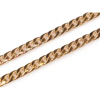 Řetízek Řetízek plochý na kabelky s karabinou délka 117 cm Varianta: 3 růžové zlato, Balení: 1 ks