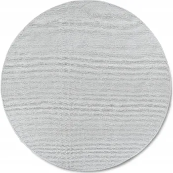 Koberec Kulatý vlněný Koberec 160 cm, ručně tkaný, béžový, jednobarevný