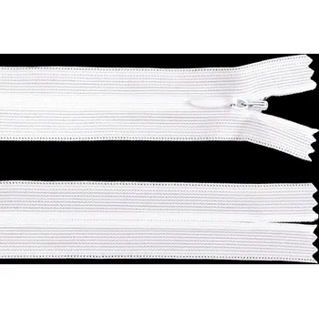 Zip Spirálový zip skrytý No 3 délka 65 cm dederon Varianta: 101 bílá, Balení: 1 ks