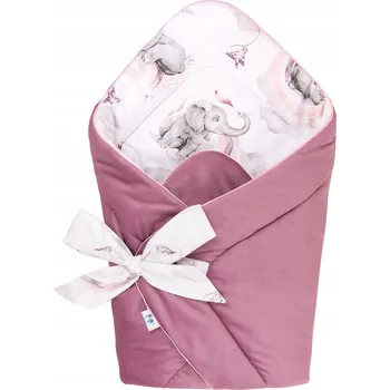 Zavinovačka Pepi Swaddle - praktická zavinovačka Eledreams Pink se sametem