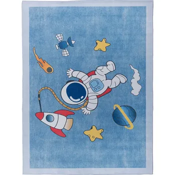 Koberec KOBEREC DĚTSKÝ KOSMOS RAKETY PRO DĚTI 100x150CM MODRÝ