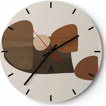 Hodiny Nástěnné hodiny do kuchyně 30x30 Abstrakce Skleněné hodiny do obýváku Tiché