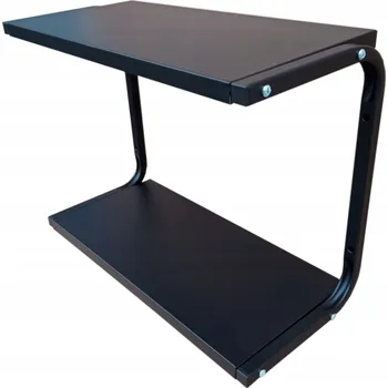 police Garážová police Obramet kovová černá matná 51x24x35 cm, nosnost 40 kg