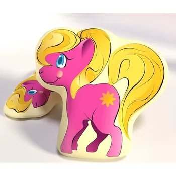 Polštář Polštář 3D Dekorativní Polštářek Růžový Poník