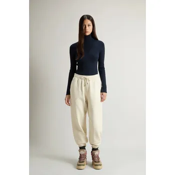 TEPLÁKY WOOLRICH LIGHT FLEECE PANT MILKY CREAM