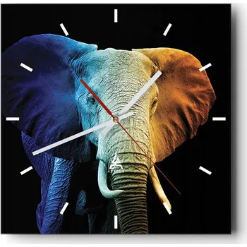 Hodiny Velké nástěnné hodiny 40x40 Abstrakce Skleněné tiché hodiny