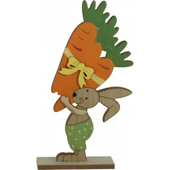 Velikonoční dekorace Dřevěný králíček zajíček figurka velikonoční dekorace na aranžování 31 cm