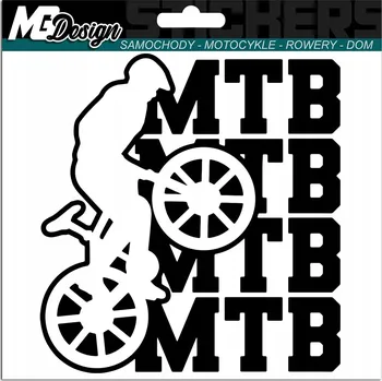 Samolepicí dekorace na vozidlo NÁLEPKA na auto MOUNTAINBIKE MTB HOBBY 11x12