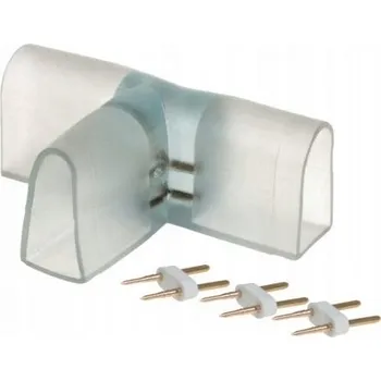 LED osvětlení T-Spojka pro LED Neon Pásky 230V Rohová + Vidličky pro Tři Pásky