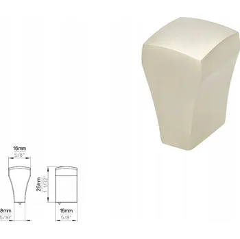 Nábytkové kování Nábytková úchytka SIRO 1499-16ZN4, matný nikl, satén