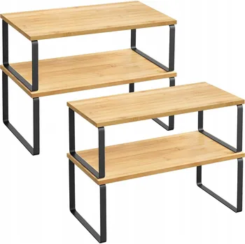 Knihovna Kuchyňské police regál organizér sada 2 industriální loft styl - 40 cm -