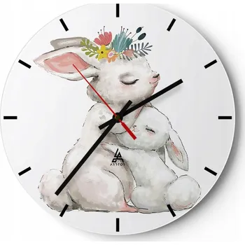 Hodiny Nástěnné hodiny do kuchyně 30x30 Pro děti Skleněné hodiny do obýváku Tiché