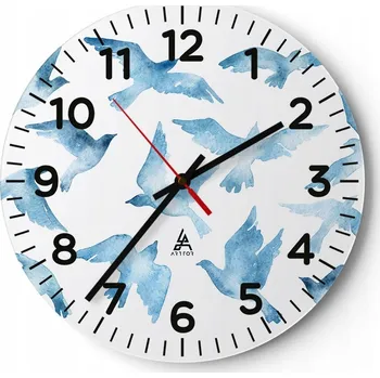 Hodiny Kuchyňské nástěnné hodiny 30x30 Abstrakce Moderní skleněné hodiny Tiché