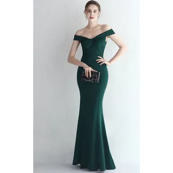 Dámské šaty Sexy dlouhé šaty na svatbu Sequins SQ1149 Barva: Zelená, Velikost: 2XL