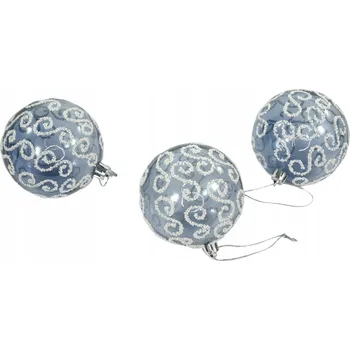 Vánoční dekorace Elegantní vánoční vánoční baňky 3 ks, 8 cm