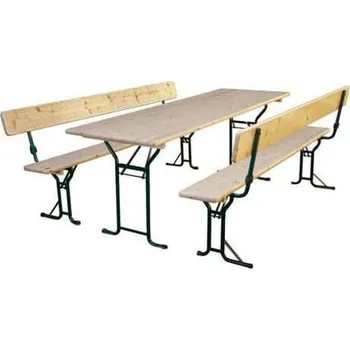 Zahradní sestava Manutan Expert Pivní set s opěradlem Corrina, 74 x 70 x 220 cm