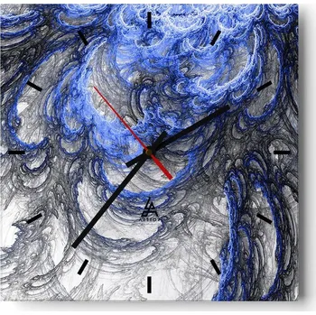 Hodiny Velké nástěnné hodiny 40x40 Abstrakce Skleněné tiché hodiny